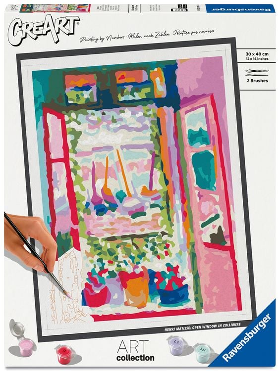 Produktbild: CreArt, Malen nach Zahlen Art Collection - Henri Matisse: Offenes Fenster in Collioure