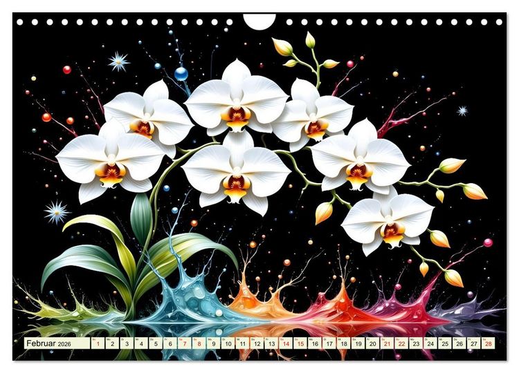 Produktbild: N&auml;chtliche Bl&uuml;tenzauber (Wandkalender 2026 DIN A4 quer), CALVENDO Monatskalender