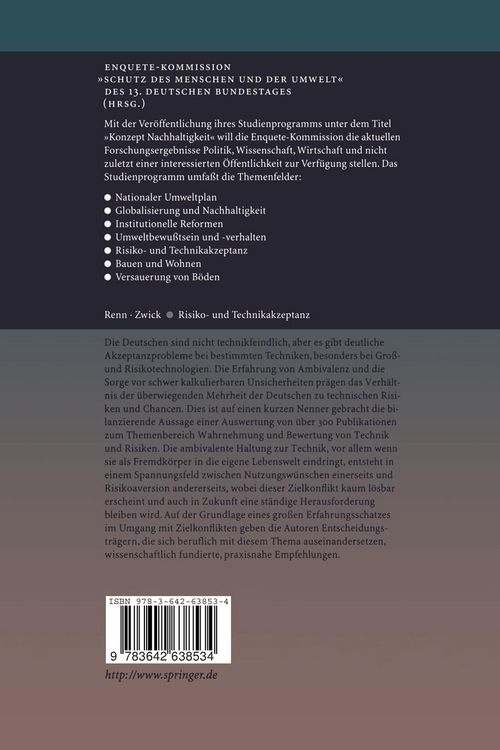 Produktbild: Risiko- und Technikakzeptanz