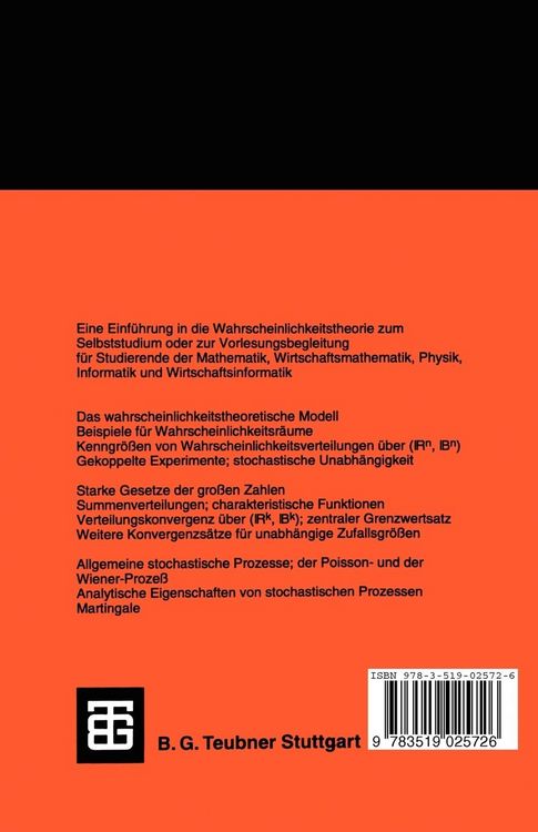 Produktbild: Vorlesungen &uuml;ber Wahrscheinlichkeitstheorie