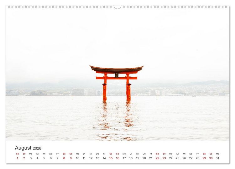 Produktbild: Japan - Zwischen Tempeln und Neonlicht (hochwertiger Premium Wandkalender 2026 DIN A2 quer), Kunstdruck in Hochglanz