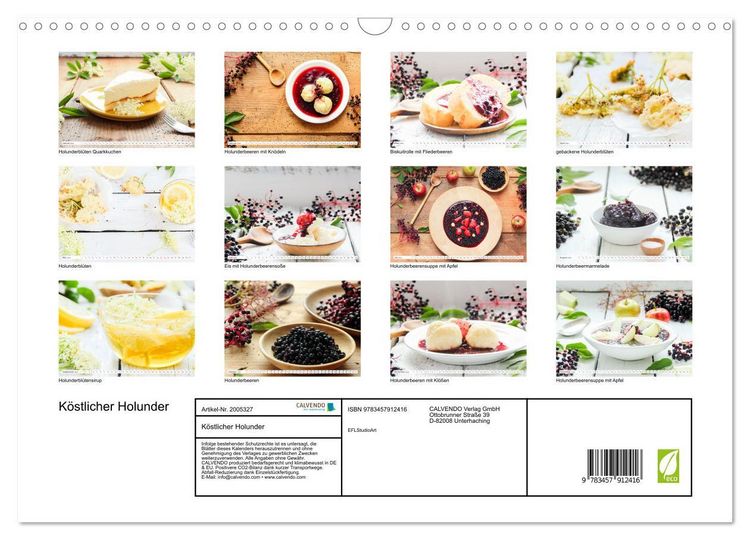 Produktbild: K&ouml;stlicher Holunder (Wandkalender 2026 DIN A3 quer), CALVENDO Monatskalender
