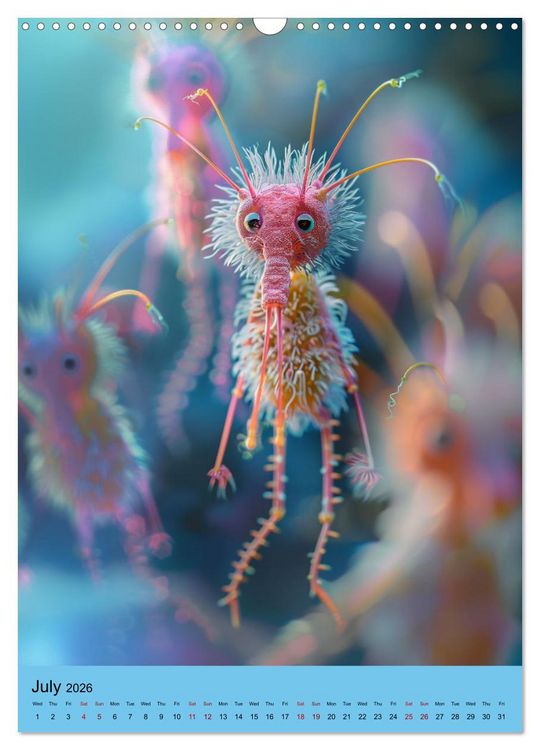 Produktbild: Microbial Cuteness (Wall Calendar 2026 DIN A3 portrait), CALVENDO 12 Month Wall Calendar