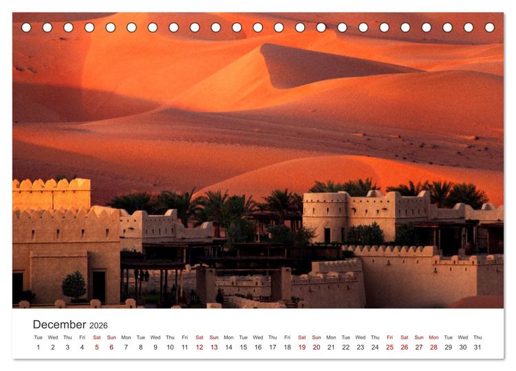 Produktbild: Desert dunes in Abu Dhabi (Desk Calendar 2026 DIN A5 landscape), CALVENDO 12 Month DeskCalendar