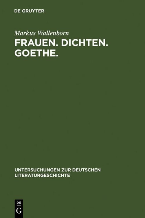 Produktbild: Frauen. Dichten. Goethe.