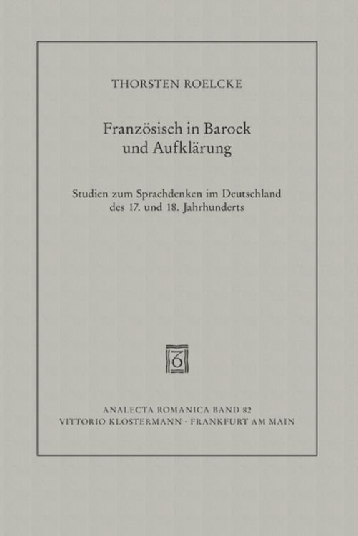 Produktbild: Franz&ouml;sisch in Barock und Aufkl&auml;rung