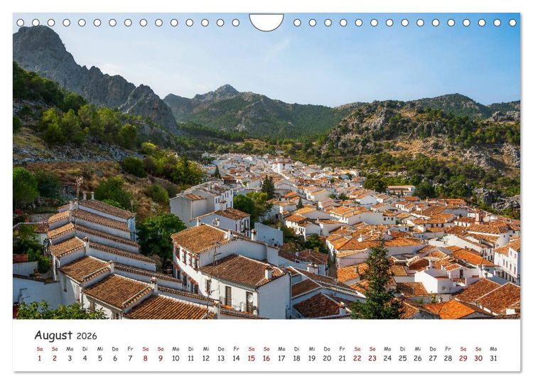 Produktbild: Andalusien - Wei&szlig;e D&ouml;rfer und wilde Natur (Wandkalender 2026 DIN A4 quer), CALVENDO Monatskalender