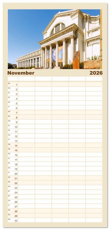 Produktbild: Familienplaner 2026 - Washington, D.C., Hauptstadtzauber der USA mit 5 Spalten (Wandkalender, 21 x 45 cm) CALVENDO