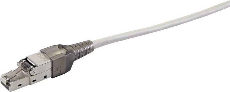 Produktbild: Renkforce Renkforce CAT6A Feldkonfektionsstecker RF-4538312 Stecker, gerade Polzahl Sensoren 8P8C Schwarz (transparent) 1 St.