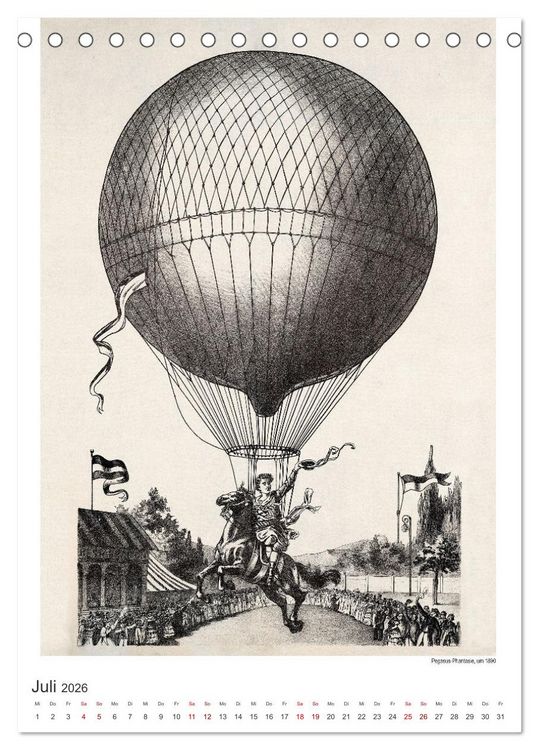 Produktbild: Ballonfahren Kalender (Tischkalender 2026 DIN A5 hoch), CALVENDO Monatskalender
