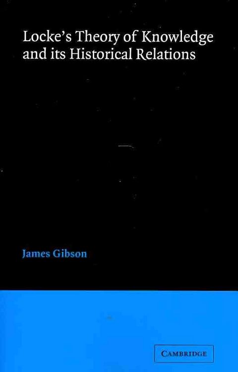 Produktbild: Locke's Theory Knowledge and Its Historical Relations