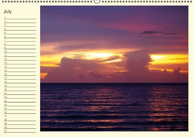 Produktbild: Colours by the sea / Birthday Calendar / UK-Version (Wall Calendar perpetual DIN A2 Landscape)