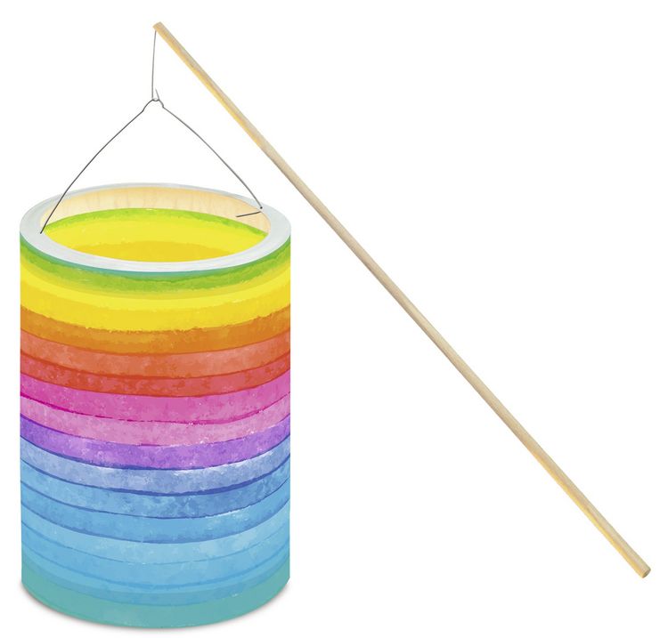 Produktbild: URSUS Laternen-Bastelset "Regenbogen Streifen"