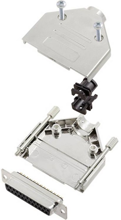 Produktbild: TRU COMPONENTS TCDTPKM25DMSK 7709268 D-SUB Buchsenleisten-Set 180 &deg; Polzahl: 25 L&ouml;tkelch 1 St.