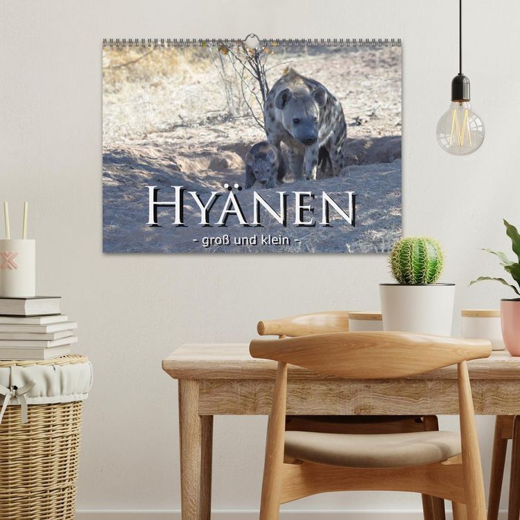 Produktbild: Hy&auml;nen - gro&szlig; und klein (Wandkalender 2026 DIN A3 quer), CALVENDO Monatskalender