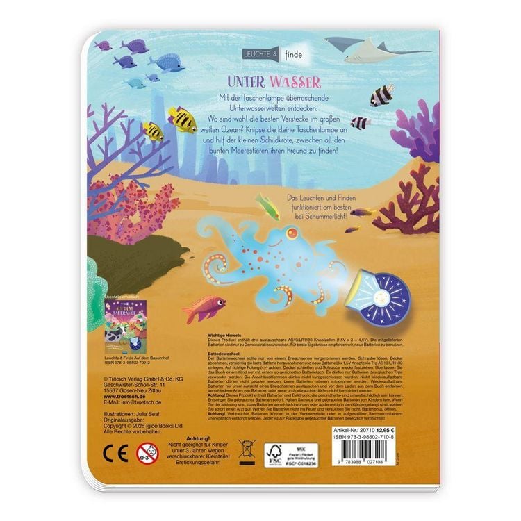 Produktbild: TR&Ouml;TSCH - Taschenlampenbuch Leuchte und finde Unter Wasser| Ab 3 Jahren
