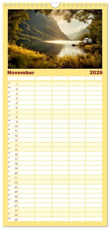 Produktbild: Familienplaner 2026 - Der Ruf des Nordens mit 5 Spalten (Wandkalender, 21 x 45 cm) CALVENDO