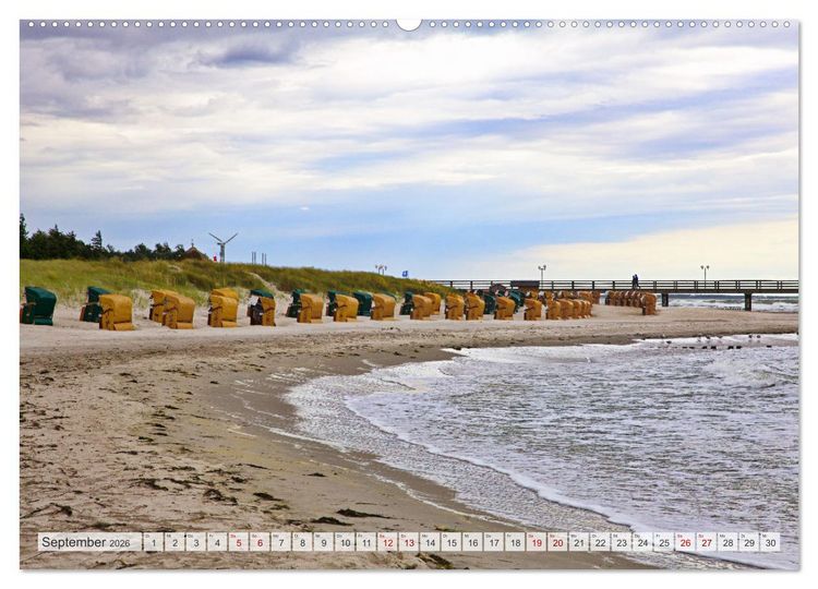 Produktbild: Fischland zwischen Ostsee und Bodden (Wandkalender 2026 DIN A2 quer), CALVENDO Monatskalender