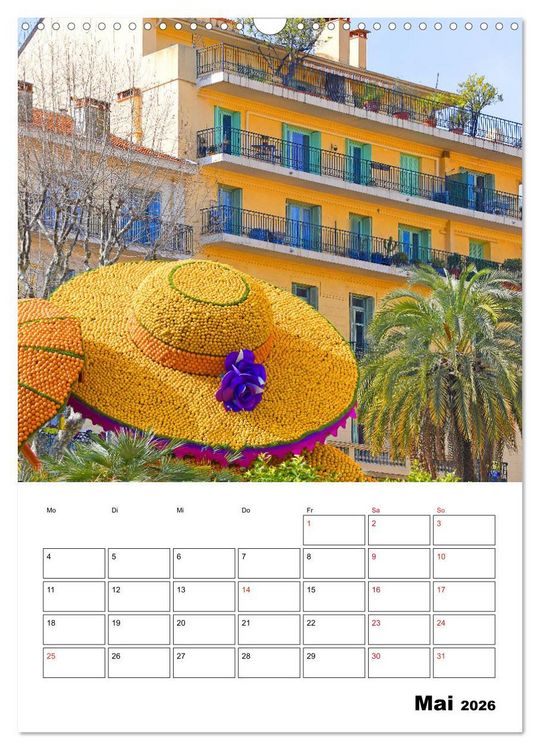 Produktbild: C&ocirc;te d&rsquo;Azur - Reiseziel am Mittelmeer (Wandkalender 2026 DIN A3 hoch), CALVENDO Monatskalender