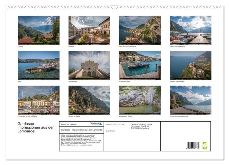 Produktbild: Gardasee - Impressionen aus der Lombardei (Wandkalender 2026 DIN A2 quer), CALVENDO Monatskalender