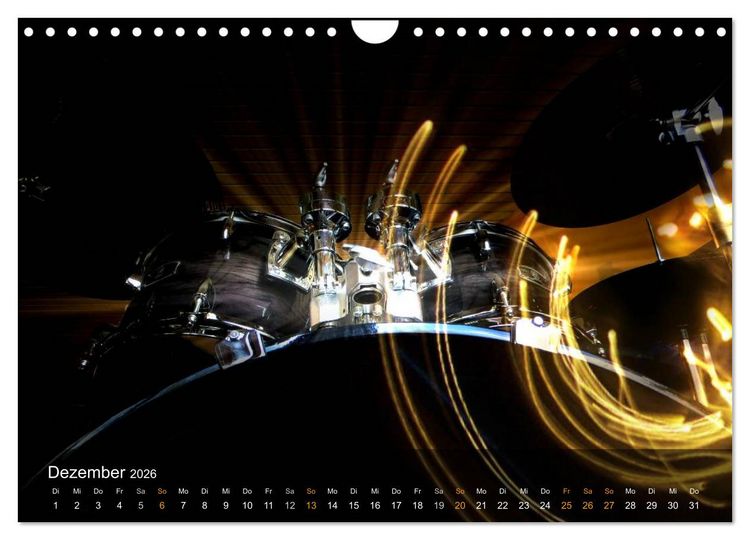 Produktbild: Schlagzeug onstage (Wandkalender 2026 DIN A4 quer), CALVENDO Monatskalender