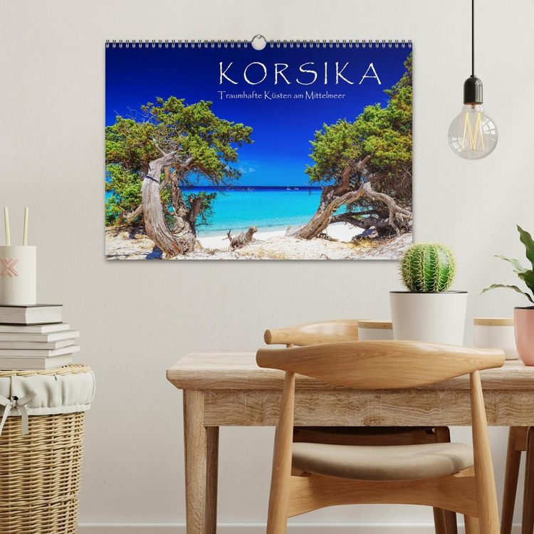 Produktbild: Korsika - Traumhafte K&uuml;sten am Mittelmeer (Wandkalender 2026 DIN A3 quer), CALVENDO Monatskalender
