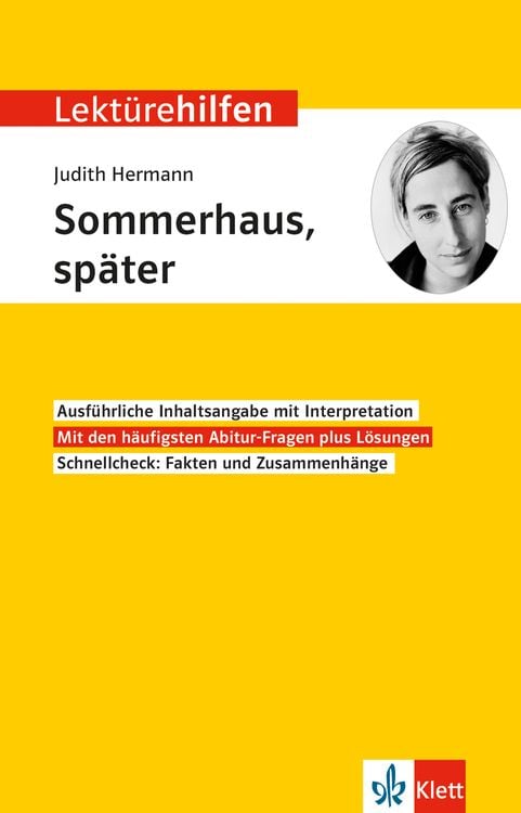 Produktbild: Lektürehilfen Judith Hermann "Sommerhaus, später"