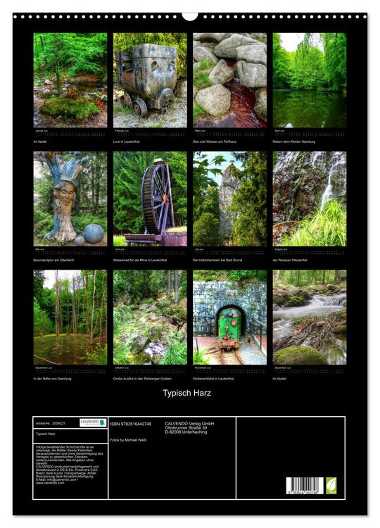 Produktbild: Typisch Harz (Wandkalender 2026 DIN A2 hoch), CALVENDO Monatskalender