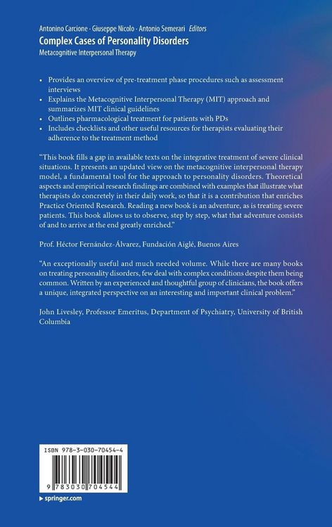 Produktbild: Complex Cases of Personality Disorders