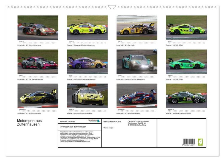 Produktbild: Motorsport aus Zuffenhausen (Wandkalender 2027 DIN A2 quer), CALVENDO Monatskalender