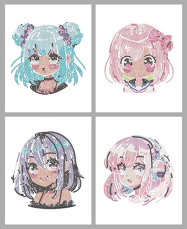 Produktbild: DOTZIES BY DIAMOND DOTZ - Diamond Painting Neon Anime M&auml;dchen