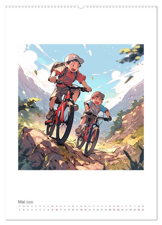 Produktbild: Manga Style Kinder (hochwertiger Premium Wandkalender 2026 DIN A2 hoch), Kunstdruck in Hochglanz