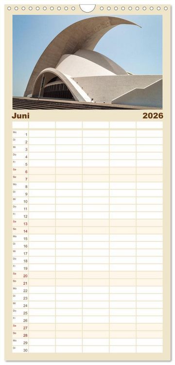 Produktbild: Familienplaner 2026 - Teneriffa - Inmitten des Atlantischen Archipels mit 5 Spalten (Wandkalender, 21 x 45 cm) CALVENDO