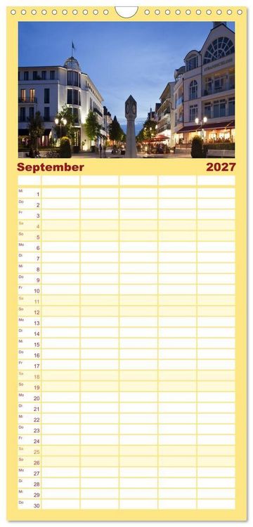 Produktbild: Familienplaner 2027 - R&uuml;gen und Hiddensee - Momente einer Reise mit 5 Spalten (Wandkalender, 21 x 45 cm) CALVENDO