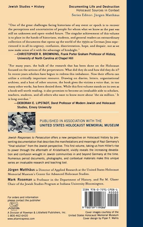 Produktbild: Jewish Responses to Persecution