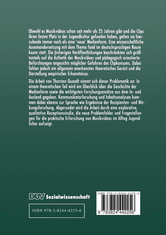 Produktbild: Musikvideos im Alltag Jugendlicher