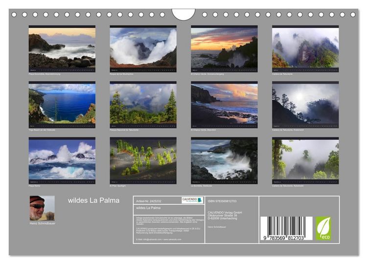 Produktbild: wildes La Palma (Wandkalender 2027 DIN A4 quer), CALVENDO Monatskalender