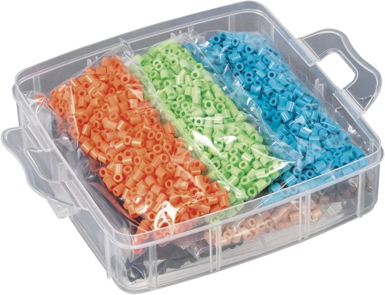 Produktbild: Hama 6701 - Sortierbox mit ca. 6000 Midi-Bügelperlen, 3 Stiftplatten und Zubehör