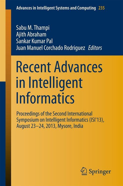 Produktbild: Recent Advances in Intelligent Informatics