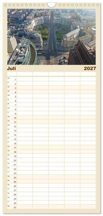 Produktbild: Familienplaner 2027 - Berlin - Reise durch die deutsche Geschichte mit 5 Spalten (Wandkalender, 21 x 45 cm) CALVENDO