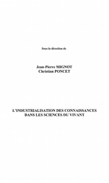 Produktbild: Industrialisation des connaissances dans
