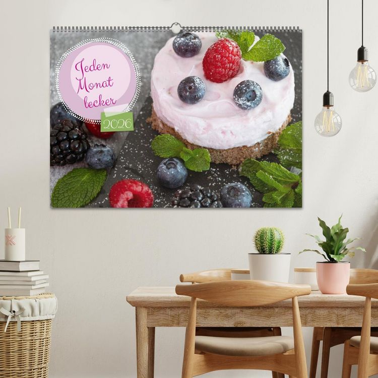 Produktbild: Jeden Monat lecker (Wandkalender 2026 DIN A2 quer), CALVENDO Monatskalender