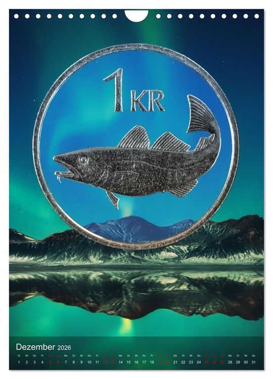 Produktbild: M&uuml;nzen - Geld aus aller Welt (Wandkalender 2026 DIN A4 hoch), CALVENDO Monatskalender