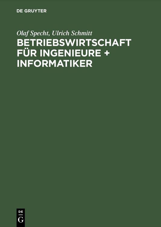 Produktbild: Betriebswirtschaft f&uuml;r Ingenieure + Informatiker