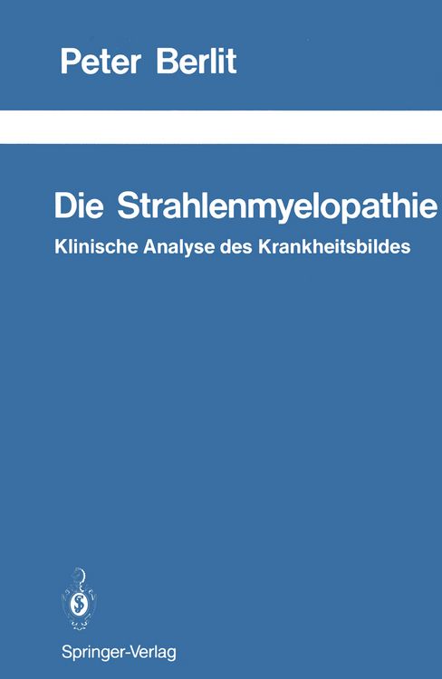 Produktbild: Die Strahlenmyelopathie