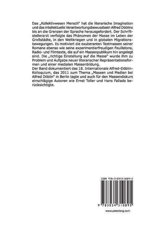 Produktbild: Internationales Alfred-D&ouml;blin-Kolloquium- Berlin 2011