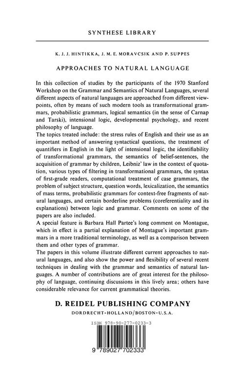 Produktbild: Approaches to Natural Language