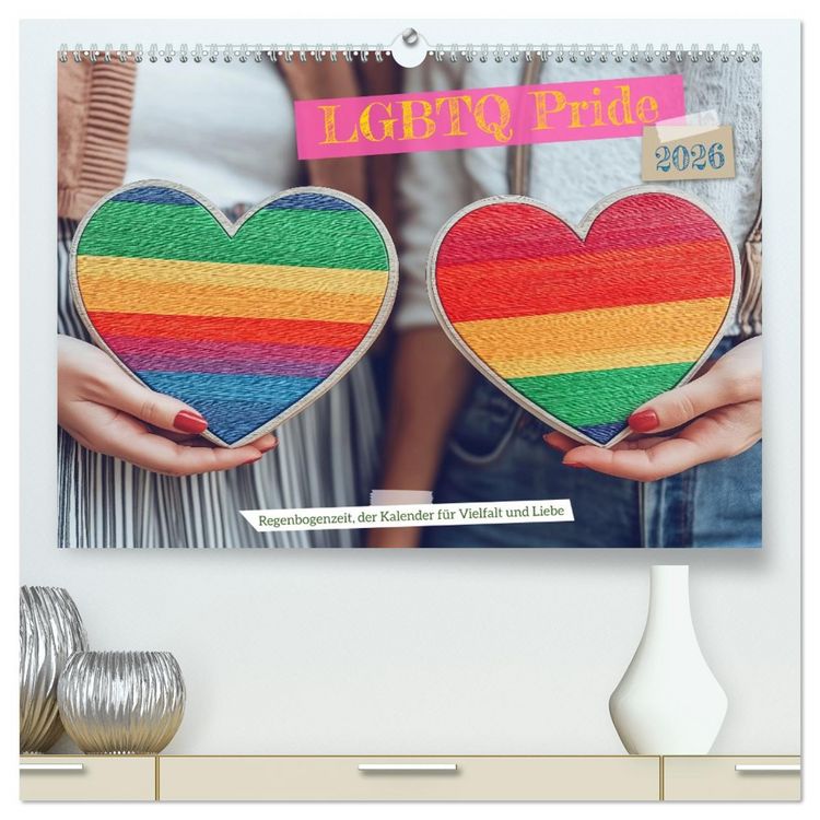 Produktbild: LGBTQ Pride - Regenbogenzeit, der Kalender f&uuml;r Vielfalt und Liebe (hochwertiger Premium Wandkalender 2026 DIN A2 quer), Kunstdruck in Hochglanz