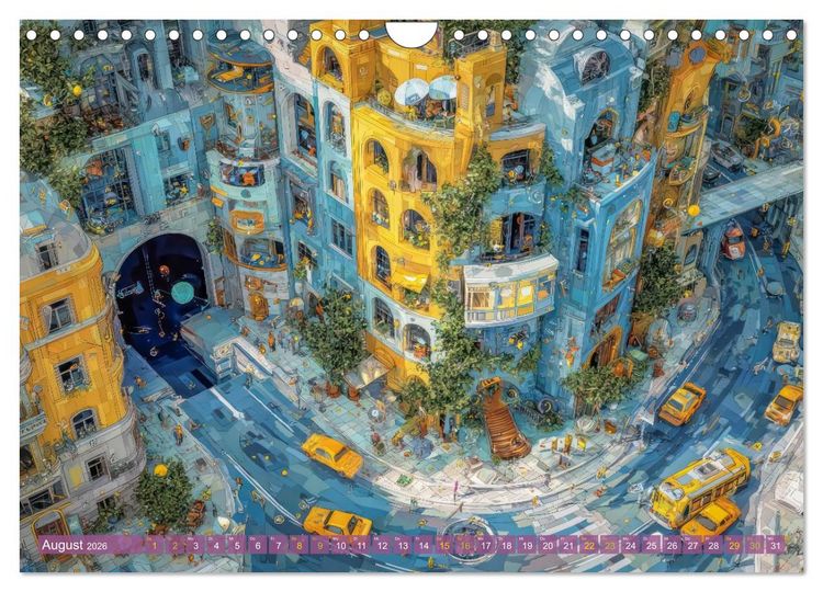 Produktbild: Stadtleben - Mit leicht schrulligen Bewohnern (Wandkalender 2026 DIN A4 quer), CALVENDO Monatskalender
