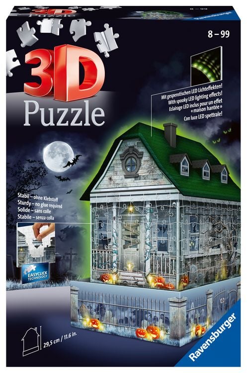 Produktbild: 3D Puzzle Ravensburger Gruselhaus bei Nacht 216 Teile